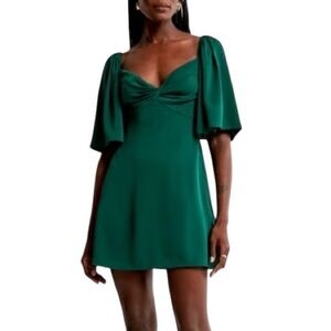 Abercrombie & Fitch Green Shortsleeve Mini Dress SP